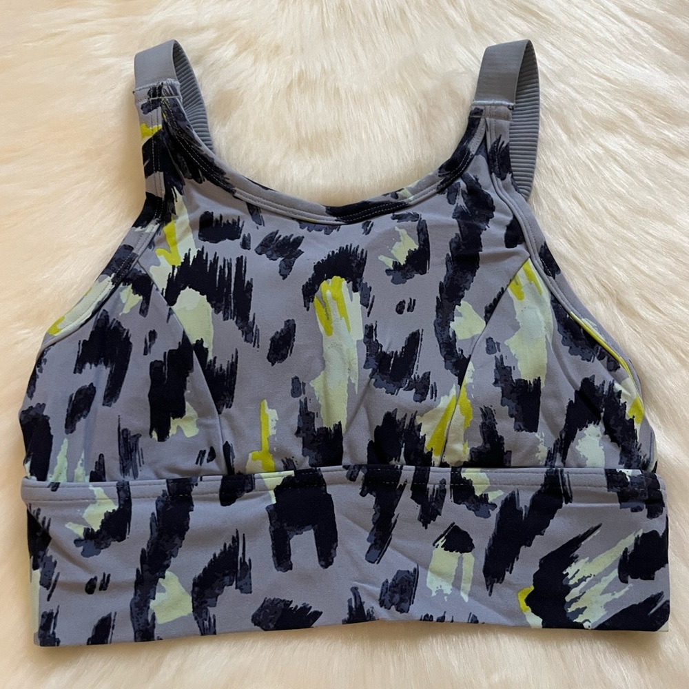Aerie Long Line Sports Bra - Light Blue Size Small